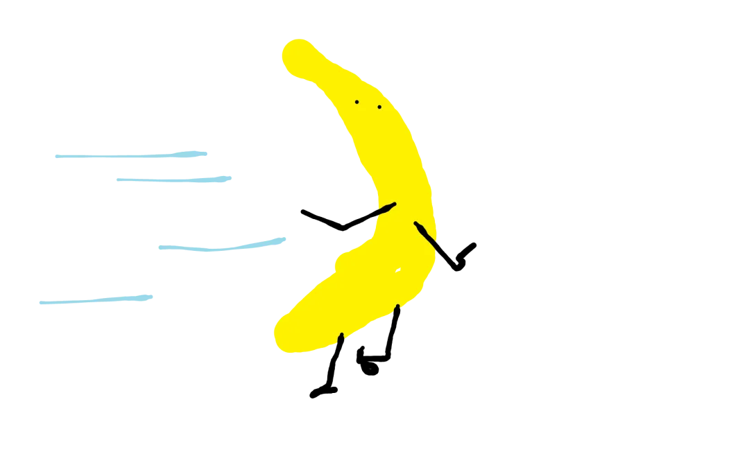 Corre, plátano