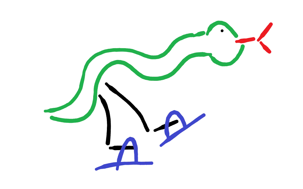Pantuflas de pies de serpiente