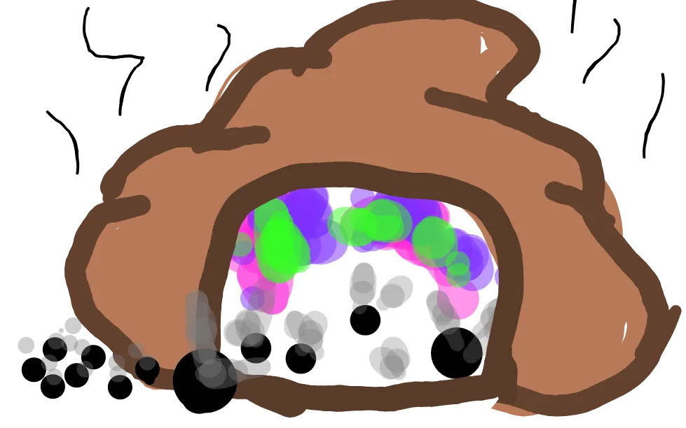 La mierda del perro, fiesta de moscas