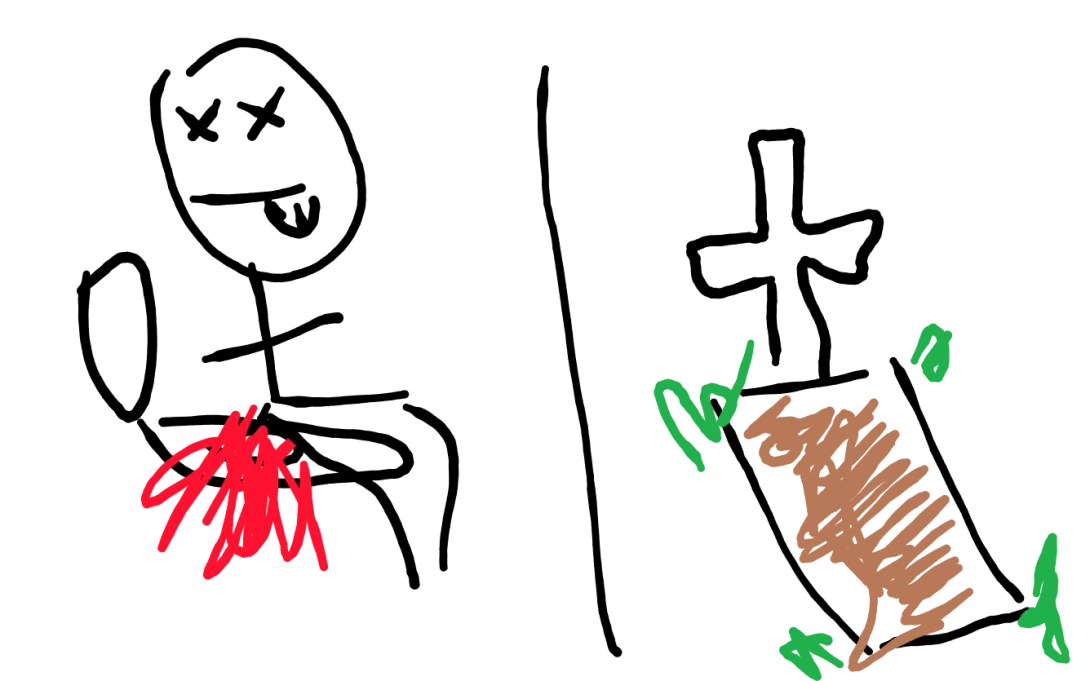 Muerte por cagar sangre